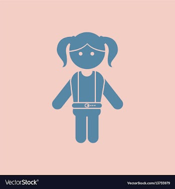 Little girl vector image