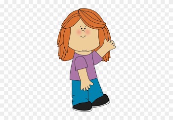 Little Girl Waving Clip Art - Girl Waving Clipart