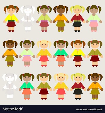 Little kids collection set vector image