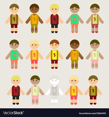 Little kids collection set vector image