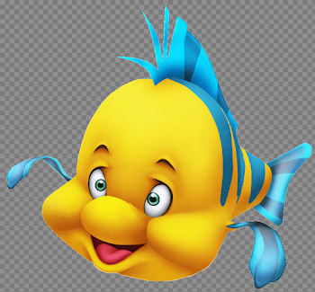 Little Mermaid Flounder Close Up transparent PNG - StickPNG