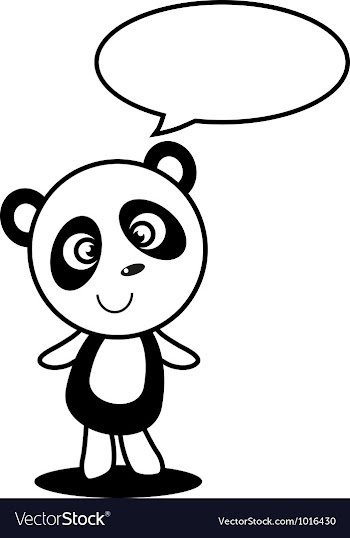 Little panda vector image