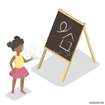 Little preschool child standing with a paper plane