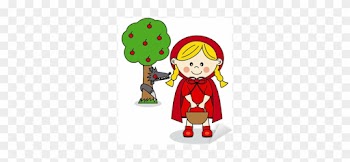 Little Red Riding Hood And The Big Bad Wolf Sticker - Little Red Riding Hood