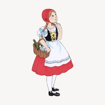 Little red riding hood sticker, | Free Vector - rawpixel