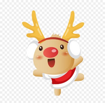 Little Reindeer Santa Claus Christmas - Vector Christmas deer 