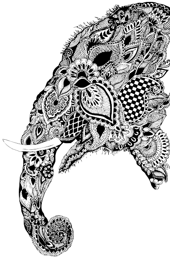 LIVE TRACE ELEPHANT HEAD PAISLEY |