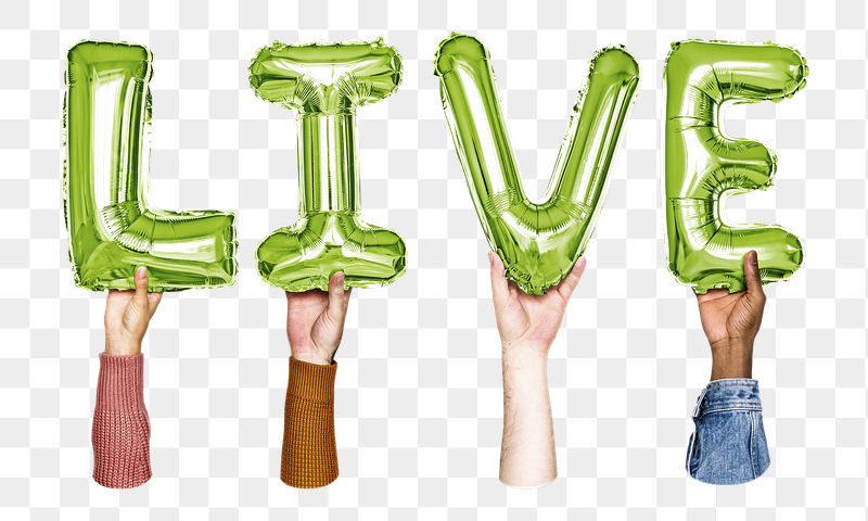 Live word png, hands holding | Free PNG - rawpixel