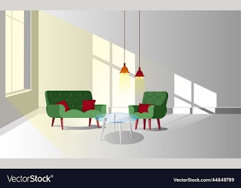 living room interior with sofa and coffee table