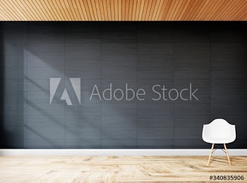 Living room with a dark gray wall