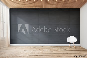 Living room with a dark gray wall