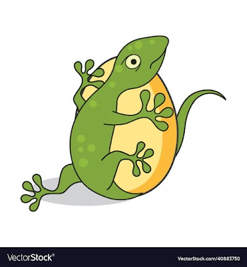 lizard with egg pose 7