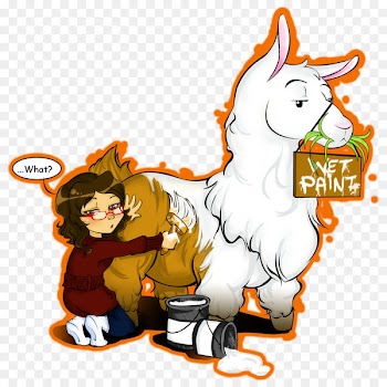 Llama DeviantArt Pony Fan art - albino mockup 