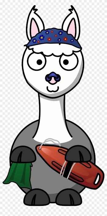Llama Drawing Cartoon Gray Wolf Weasels - Cute Cartoon Llama