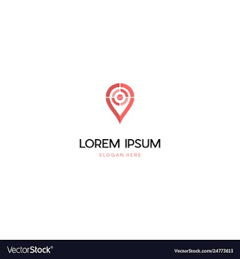Location check gps media tech business logo vector image