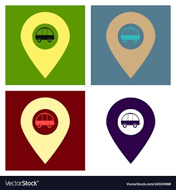 Location icon navigation map gps flat style for vector image