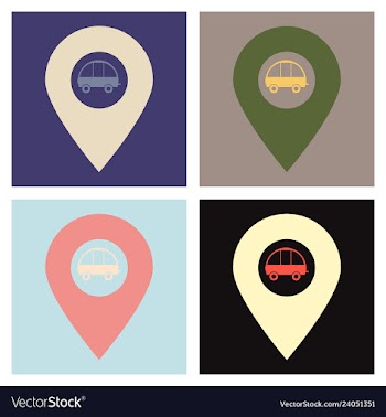 Location icon navigation map gps flat style for vector image