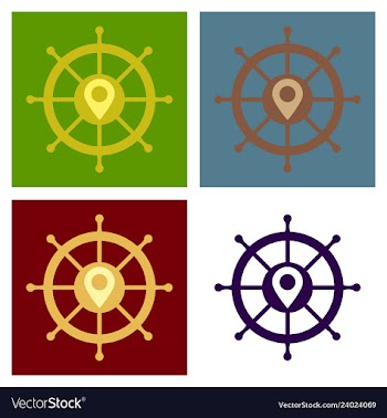 Location icon pin sign isolated on white vector image