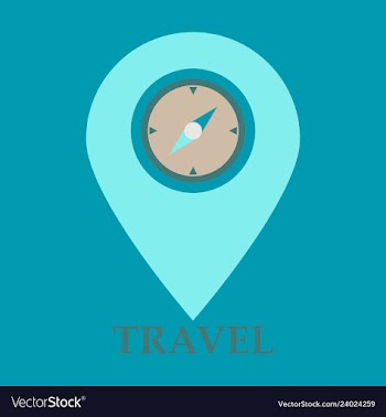 Location icon pin sign isolated on white vector image