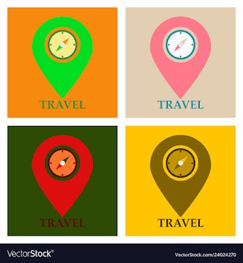 Location icon pin sign isolated on white vector image
