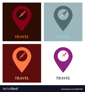 Location icon pin sign isolated on white vector image