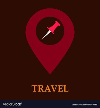 Location icon pin sign isolated on white vector image