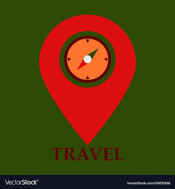 Location icon pin sign isolated on white vector image