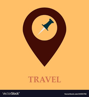 Location icon pin sign isolated on white vector image