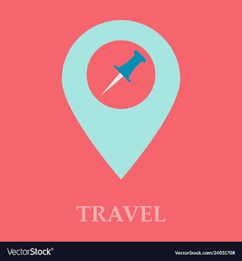 Location icon pin sign isolated on white vector image