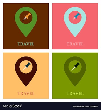 Location icon pin sign isolated on white vector image