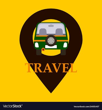Location icon with car flat style for graphic vector image