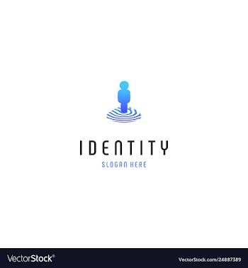 Location id fingerprint human logo design vector image