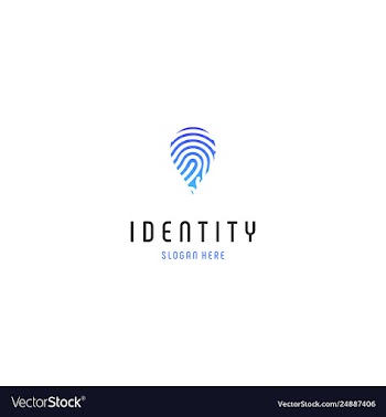Location id fingerprint human logo design vector image