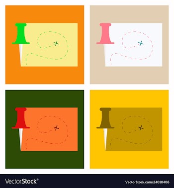 Location map flat design icon vector image