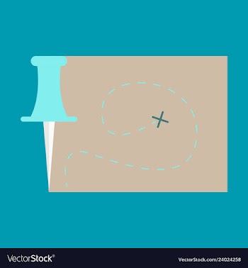 Location map flat design icon vector image