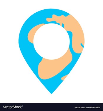 Location on globe pin on globe simple black icon vector image