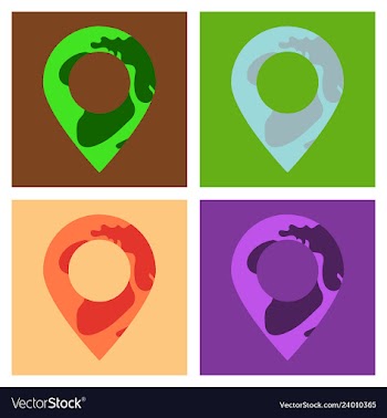 Location on globe pin on globe simple black icon vector image
