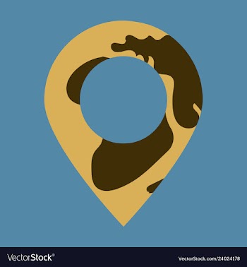 Location on globe pin on globe simple black icon vector image