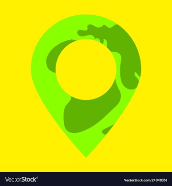 Location on globe pin on globe simple black icon vector image
