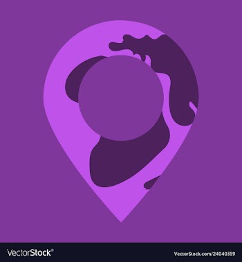 Location on globe pin on globe simple black icon vector image