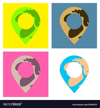 Location on globe pin on globe simple black icon vector image