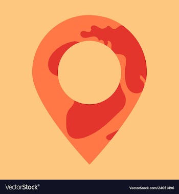 Location on globe pin on globe simple black icon vector image