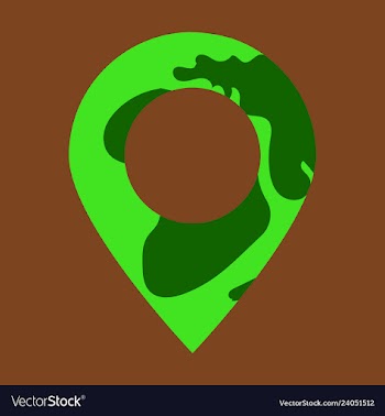 Location on globe pin on globe simple black icon vector image