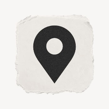 Location pin icon, ripped paper | Free Icons - rawpixel