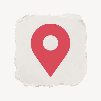 Location pin icon, ripped paper | Free Icons - rawpixel