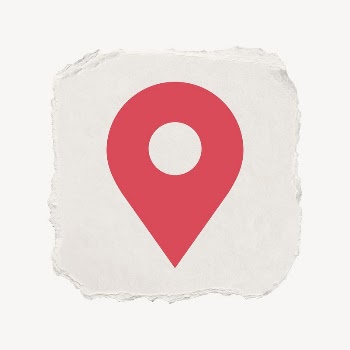 Location pin icon, ripped paper | Free Icons - rawpixel