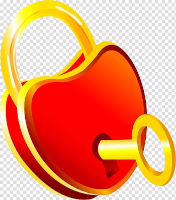 Lock Key Heart, padlock transparent background PNG clipart