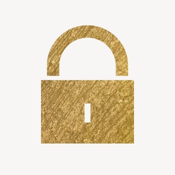 Lock, privacy gold icon, glittery | Free Icons - rawpixel