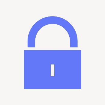 Lock, privacy icon, blue flat | Free Icons - rawpixel