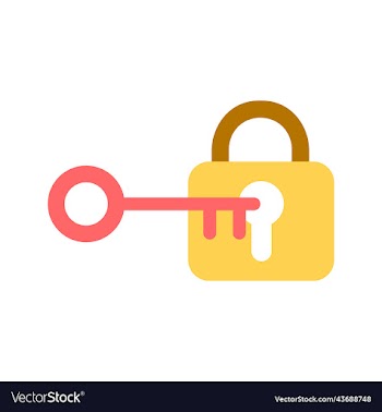 lock with key flat concept